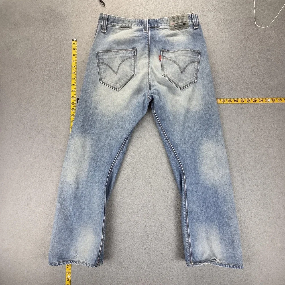 Vintage Levis Engineered Jeans 10th Anniversary Altered‎ Hem Stains Fits 30x27